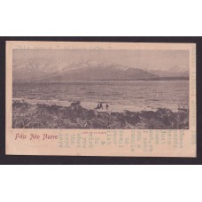 ARGENTINA ENTERO POSTAL GJ TAR-41-D TARJETA POSTAL CON ILUSTRACION USADA CON FRANQUEO ADICIONAL PATAGONIA